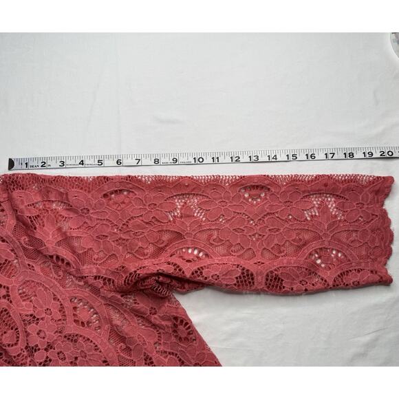 Susan Graver XL Dark Rose Stretch Lace Open Cardigan and Tank Set - Picture 10 of 16